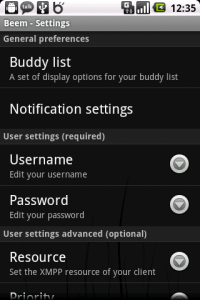 Settings Screen